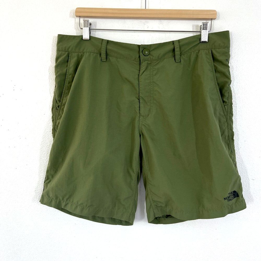 The North Face Swim Trunks Men FlashDry Medium Green Nylon Board Shorts Swimwear